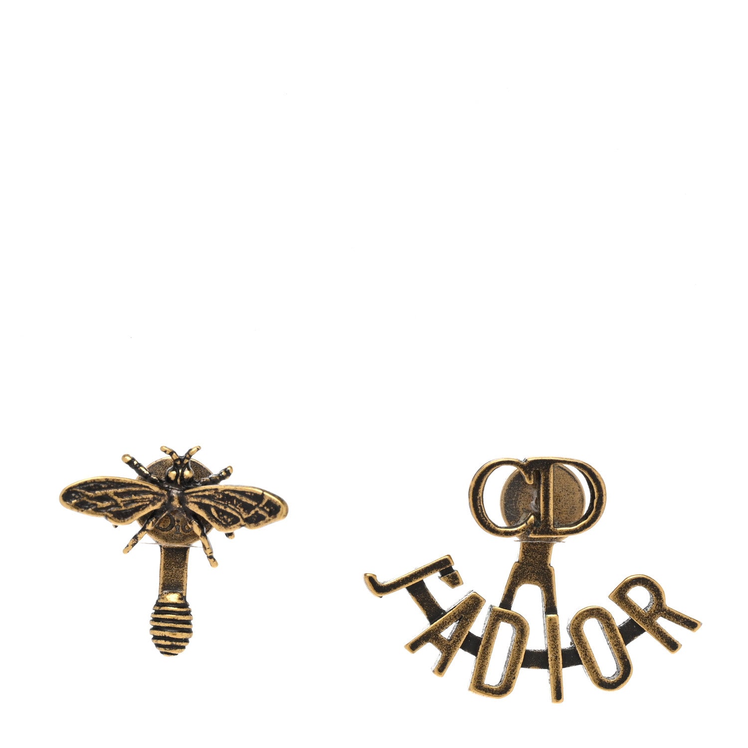 Christian Dior Metal J'Adior Earrings Aged Gold 1 of 5