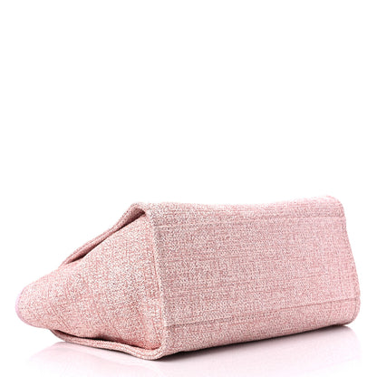 Chanel Lurex Boucle Deauville Medium Tote Pink 4 of 9