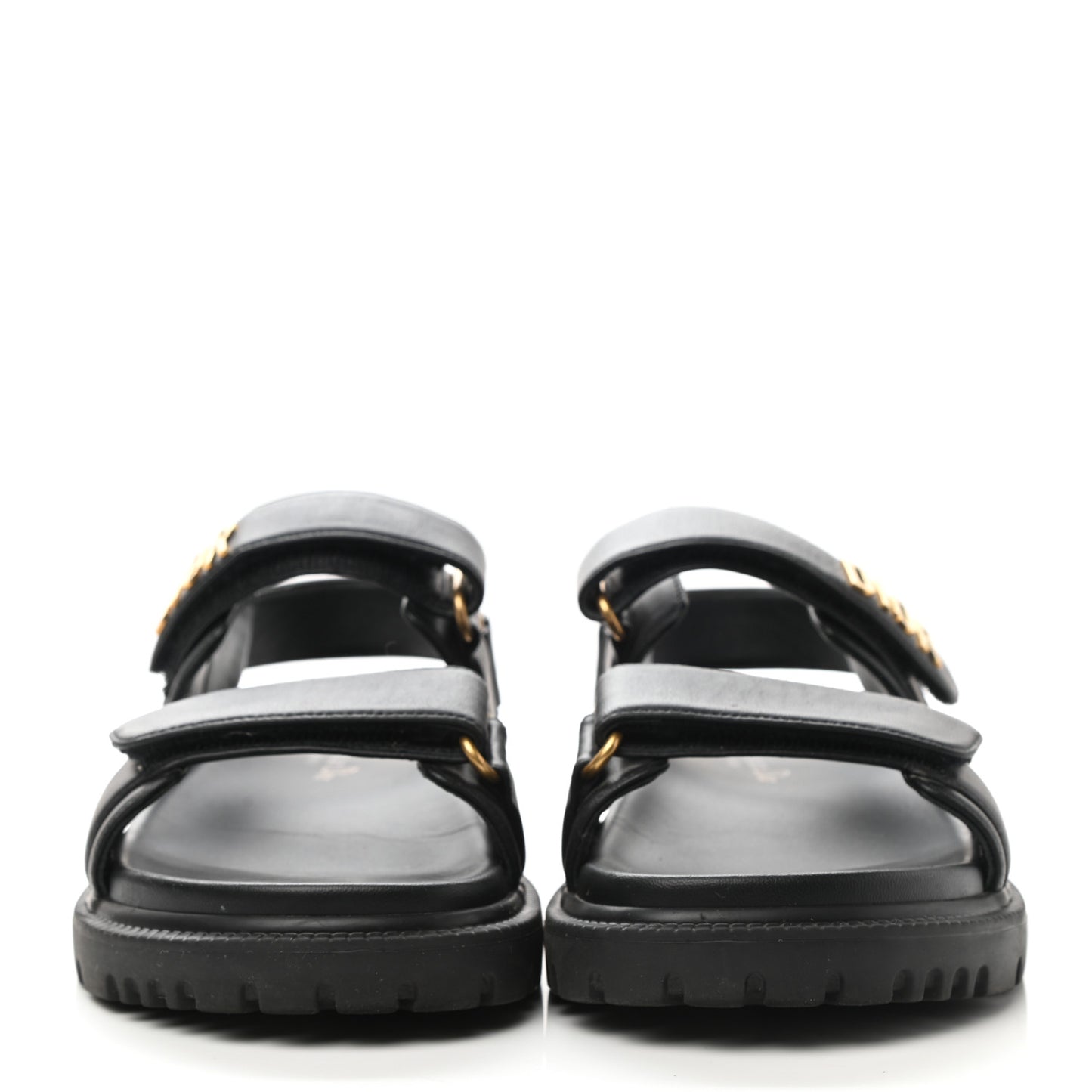 Lambskin Dioract Sandals 35.5 Black