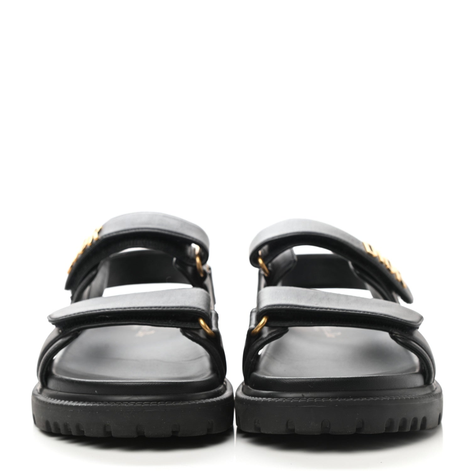 Christian Dior Lambskin Dioract Sandals 35.5 Black 2 of 9