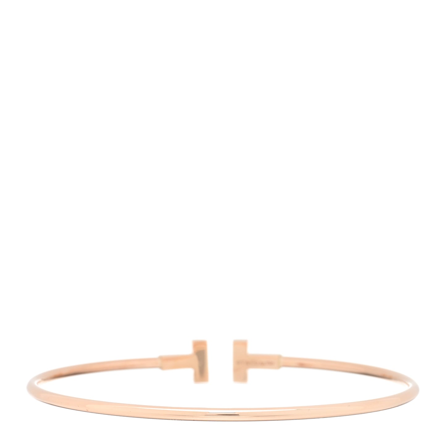 18K Rose Gold Narrow T Wire Bracelet