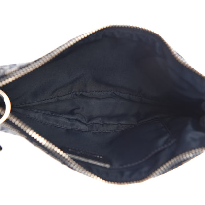 Christian Dior Monogram Shoulder Bag Pochette Navy 4 of 9