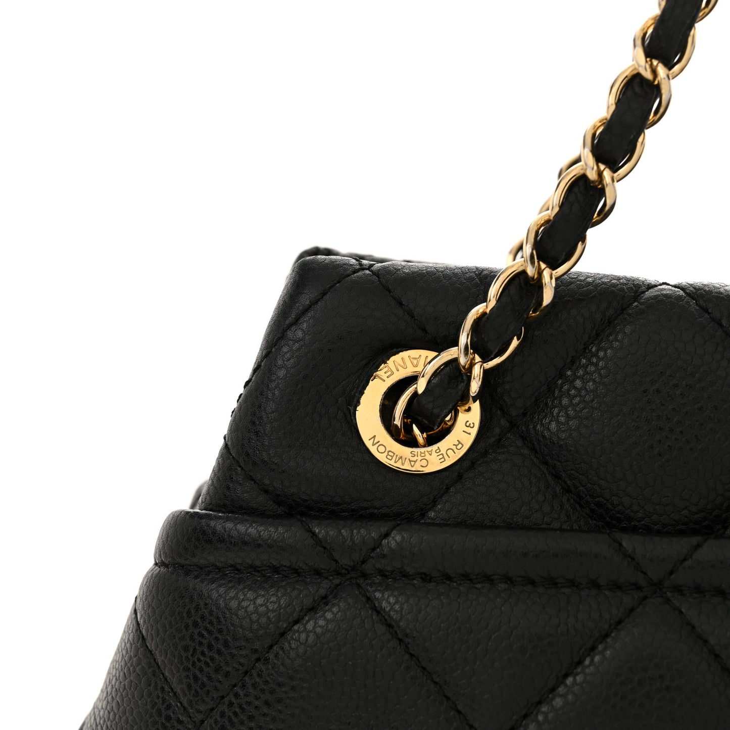 Caviar Quilted Timeless CC Soft Tote Black