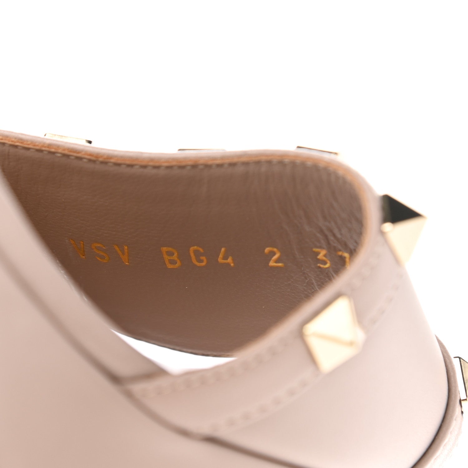 Valentino Garavani Calfskin Rockstud 35/75mm Platform Sandals 37.5 Poudre 8 of 8