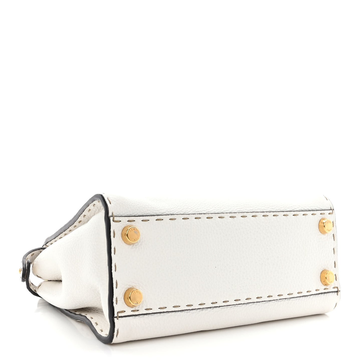 Cuoio Romano Selleria Mini Peekaboo Iconic Satchel White