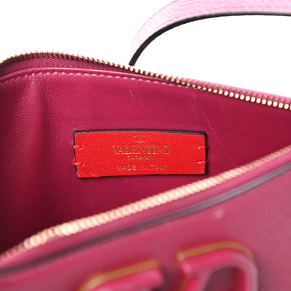 Valentino Garavani Grainy Calfskin VSling Clutch Raspberry 6 of 8