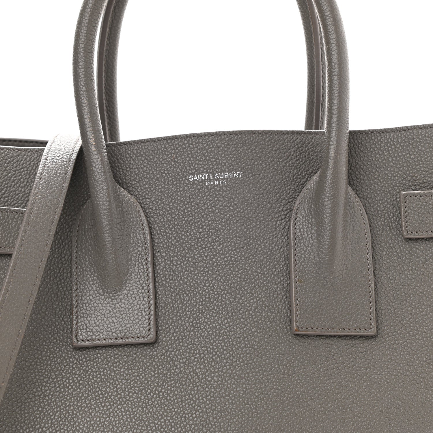 Saint Laurent Grained Calfskin Small Sac De Jour Fog 6 of 16