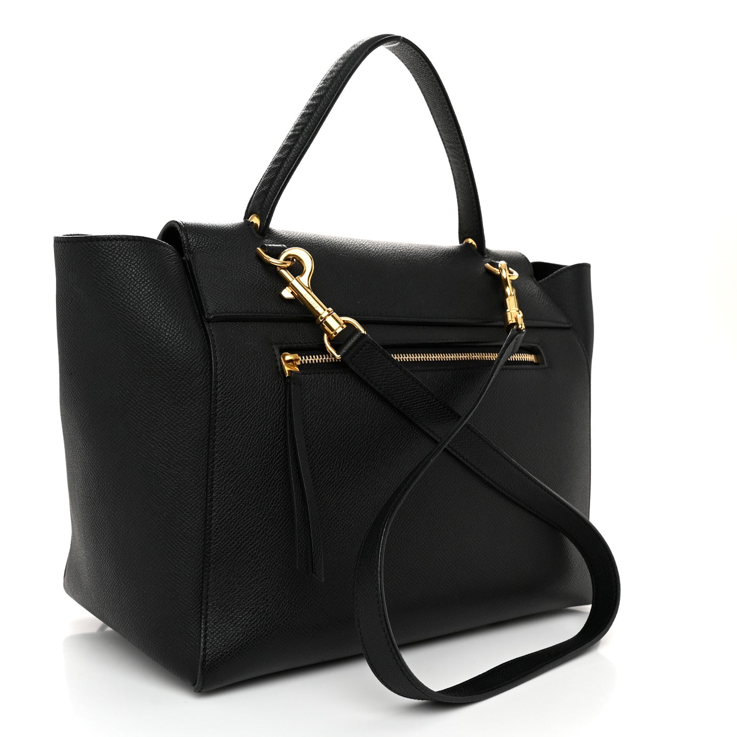 Grained Calfskin Mini Belt Bag Black