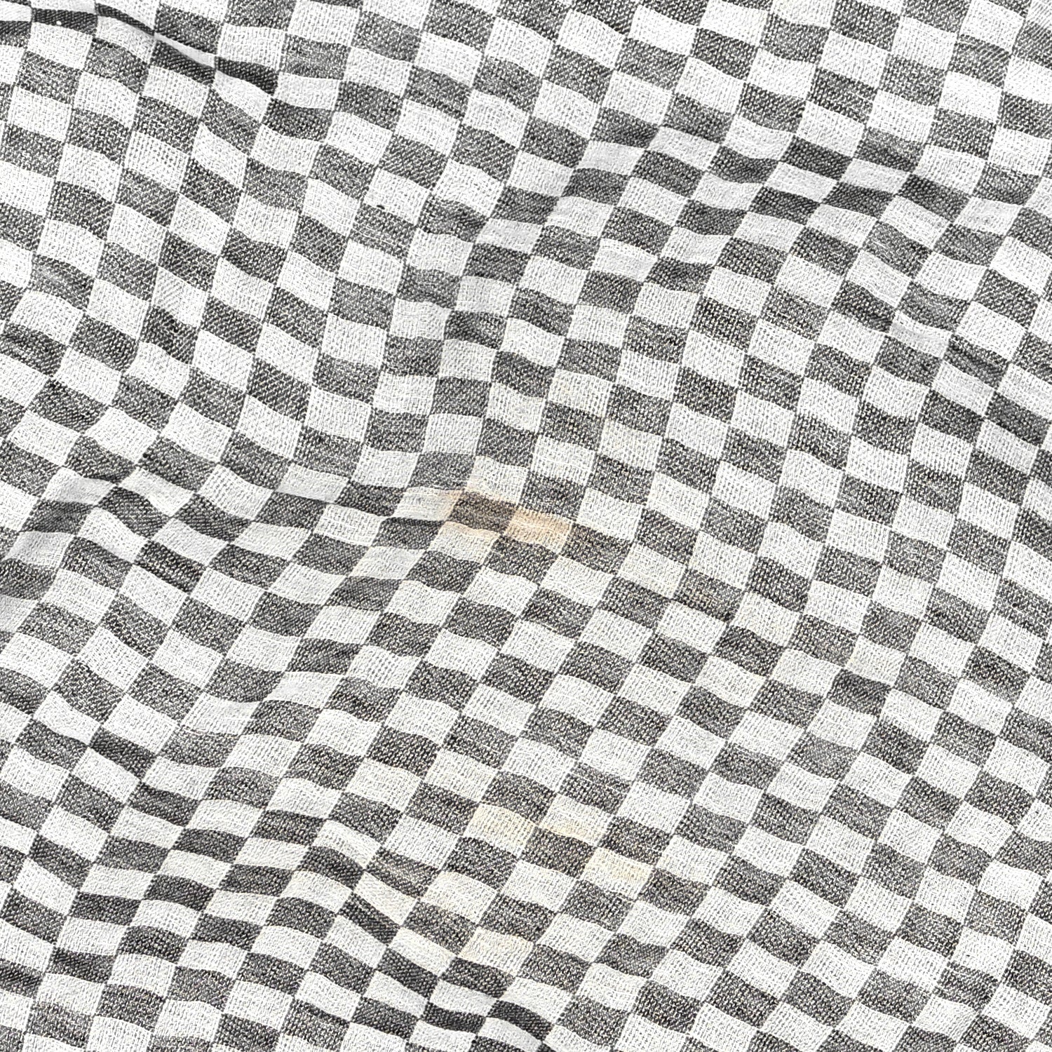 Christian Dior Cotton Checkered Scarf Gray 5 of 5