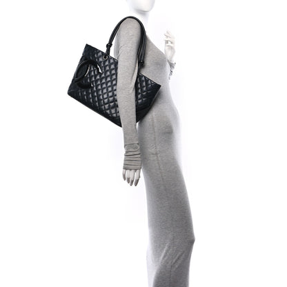 Chanel Calfskin Quilted Large Cambon Tote Black 2 of 12