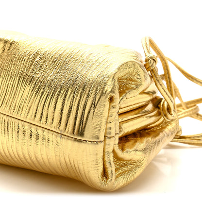 Bottega Veneta Metallic Bark Calfskin The Mini Pouch Gold 10 of 10