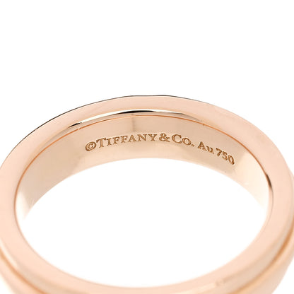 Tiffany 18K Rose Gold T Two Narrow Ring 49 5 4 of 5