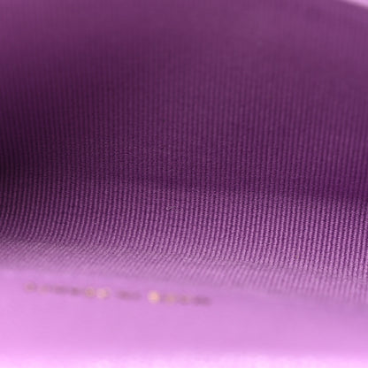 Chanel Caviar Quilted Flap Card Holder Wallet Purple 5 of 8