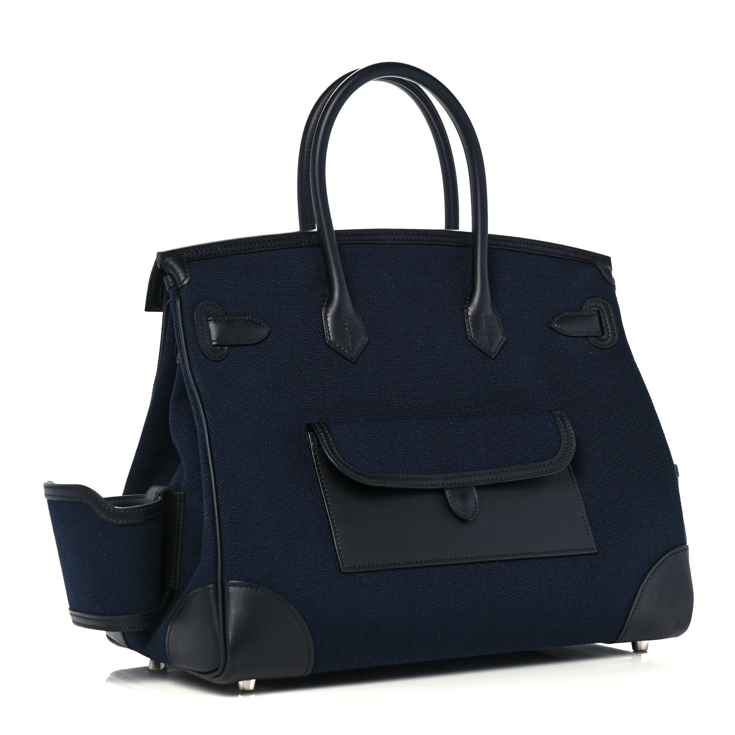Goeland Toile Swift Cargo Birkin 35 Bleu Marine