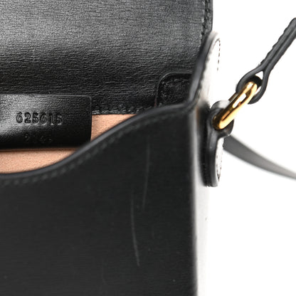 Gucci Boarded Plutone Calfskin Mini Horsebit 1955 Crossbody Bag Black 7 of 16