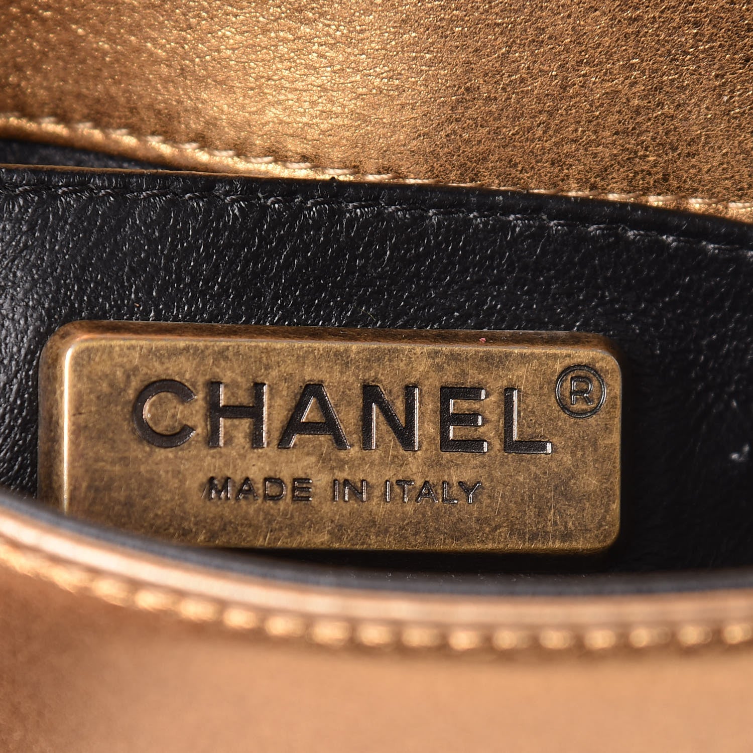 Chanel Galuchat Stingray Mini Boy Flap Gold 6 of 10