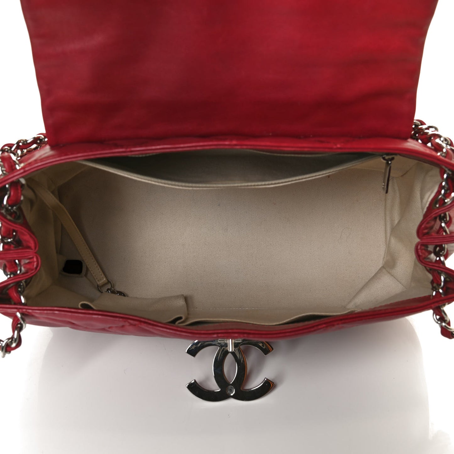 Calfskin Double Stitch Large Hamptons Flap Bag