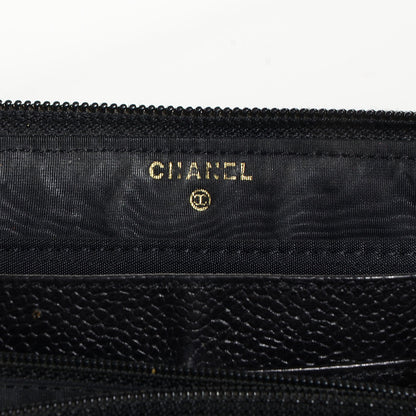 Chanel Caviar Large Timeless CC Zip Around Wallet Black 6 of 8