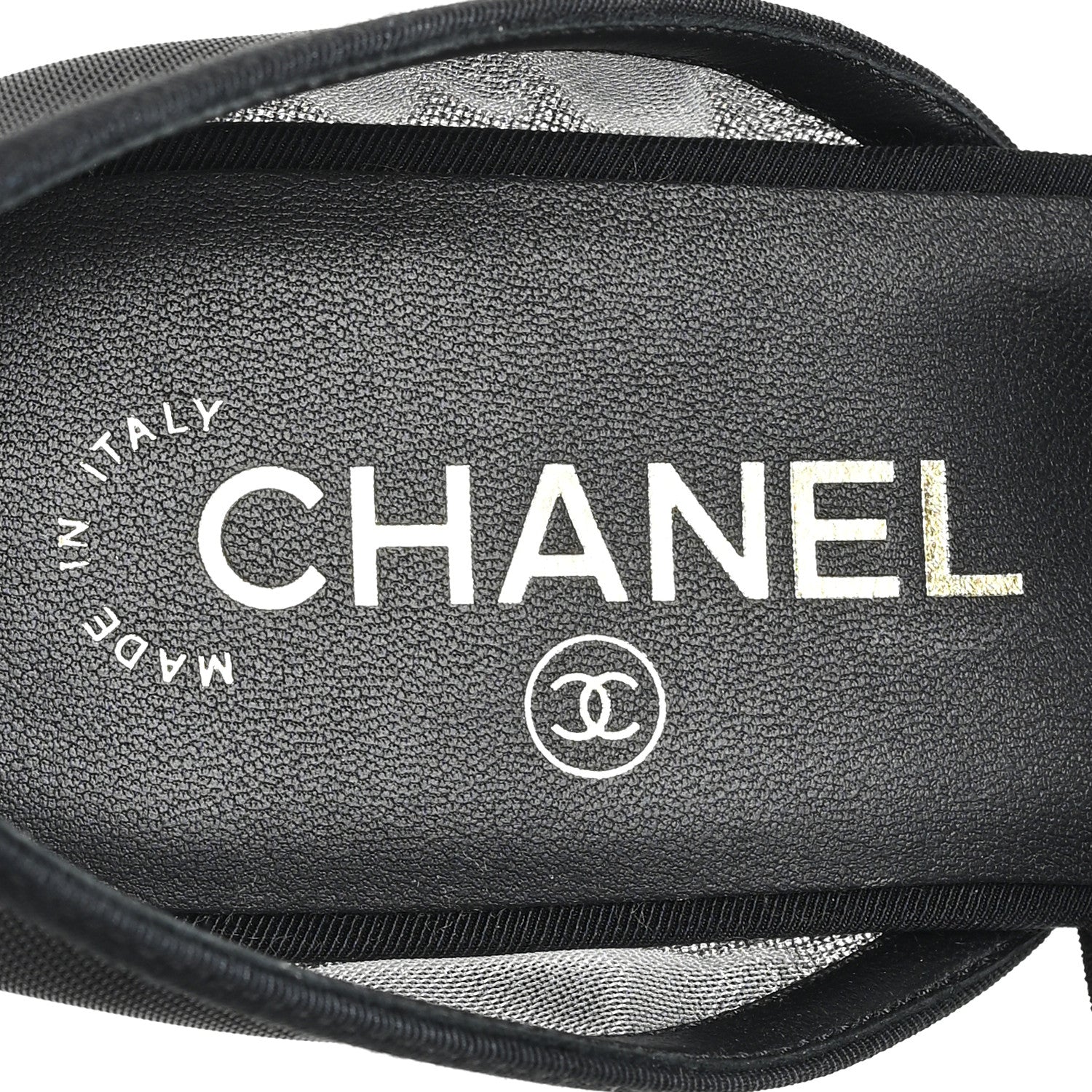 Chanel Mesh Grosgrain Mary Janes Flats 37 Black 8 of 10