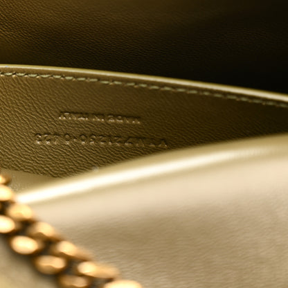 Saint Laurent Smooth Calfskin Suede Small Reversible Monogram Kate Satchel Loden Green 7 of 11
