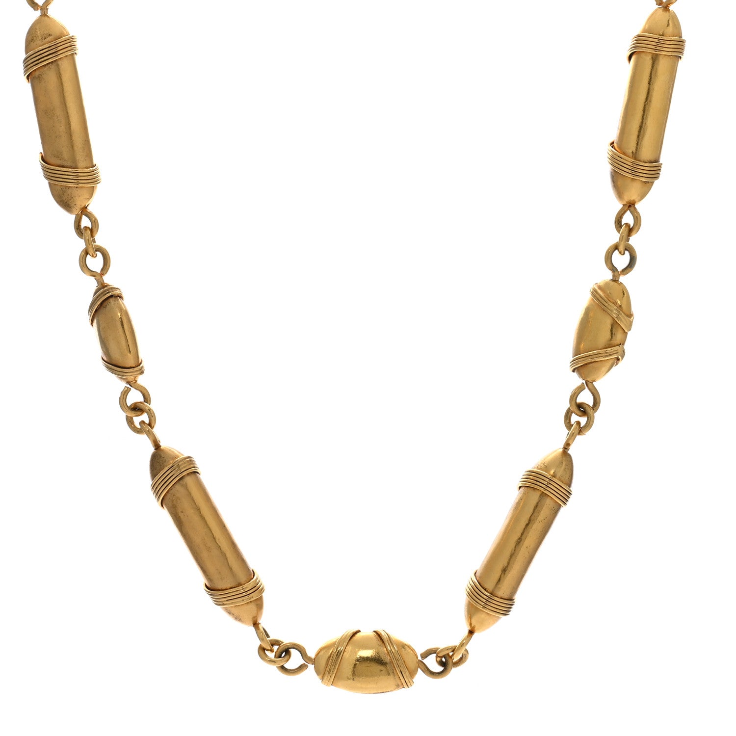 Chanel Metal Chain Necklace Gold 1 of 4