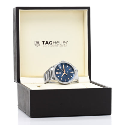 Tag Heuer Stainless Steel Diamond Bezel 39mm Carrera Lady Quartz Watch Blue WAR1114 5 of 5