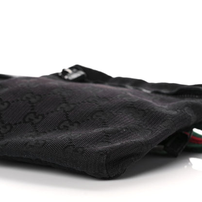 Gucci GG Monogram Web Double Pocket Belt Bag Black 10 of 14