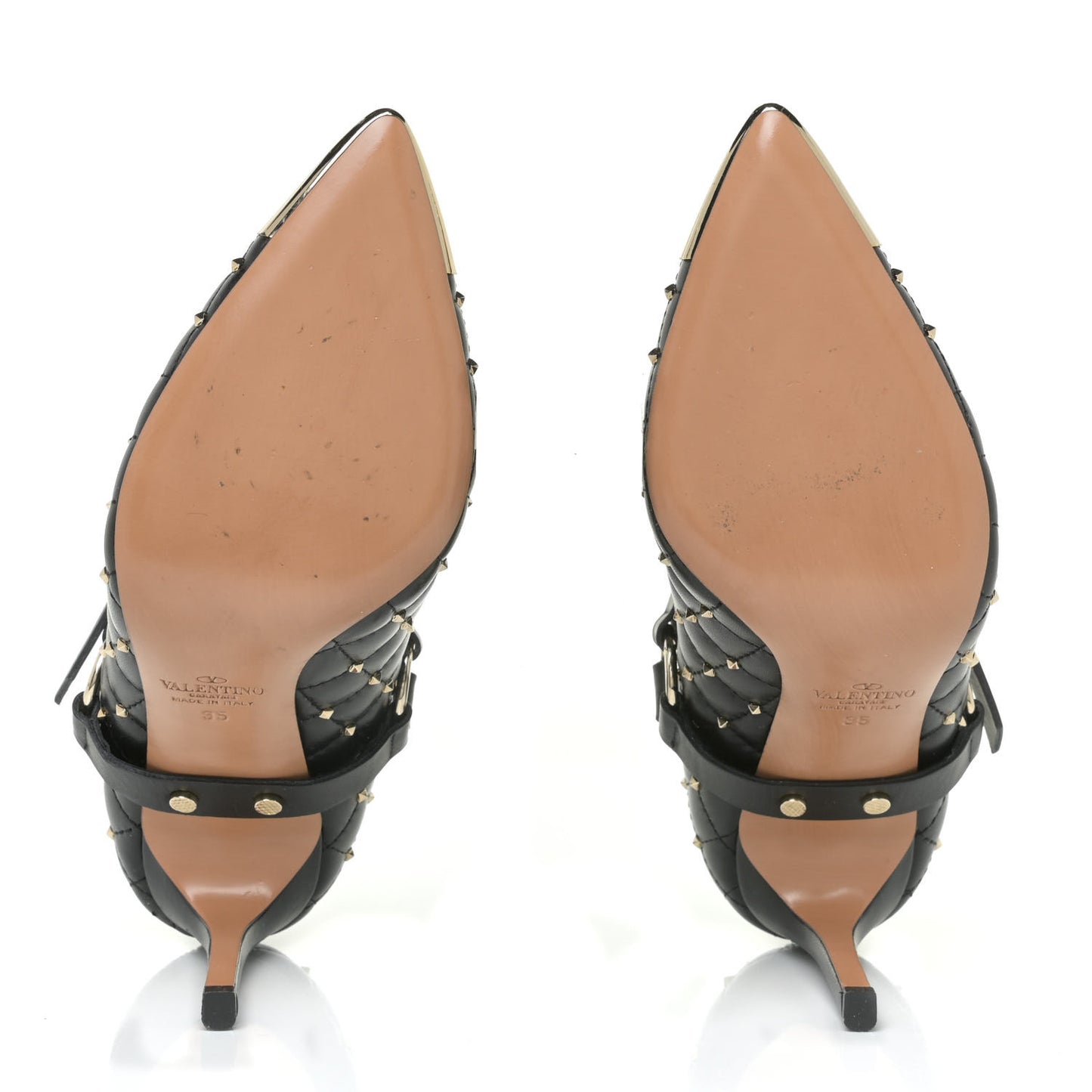 Nappa Rockstud Spike Mary Jane 90mm Pumps 35 Black