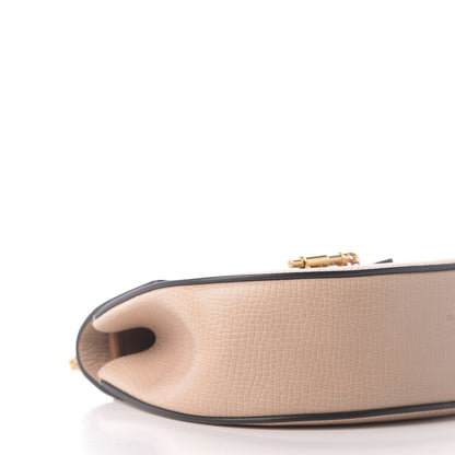 Chloe Grained Calfskin Lambskin Mini Bi-Color Drew Shoulder Bag Powder Beige Caramel 6 of 10