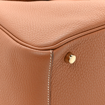 Hermes Taurillon Clemence Lindy 30 Gold 12 of 16