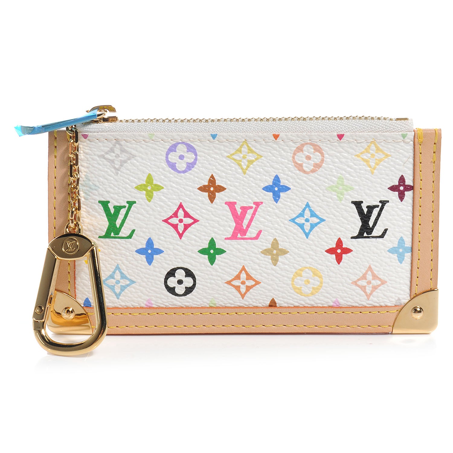 Louis Vuitton Monogram Multicolor Key Pouch White 1 of 7