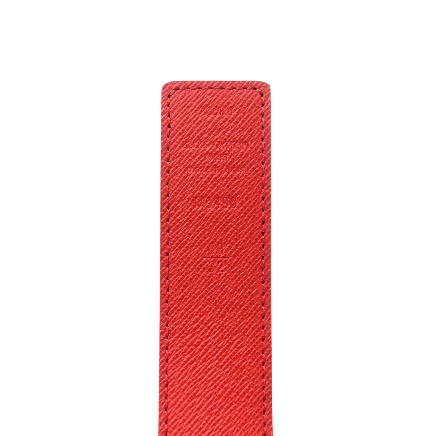Louis Vuitton Calfskin Monogram LV Initiales Reversible Belt 80 32 Red 4 of 6