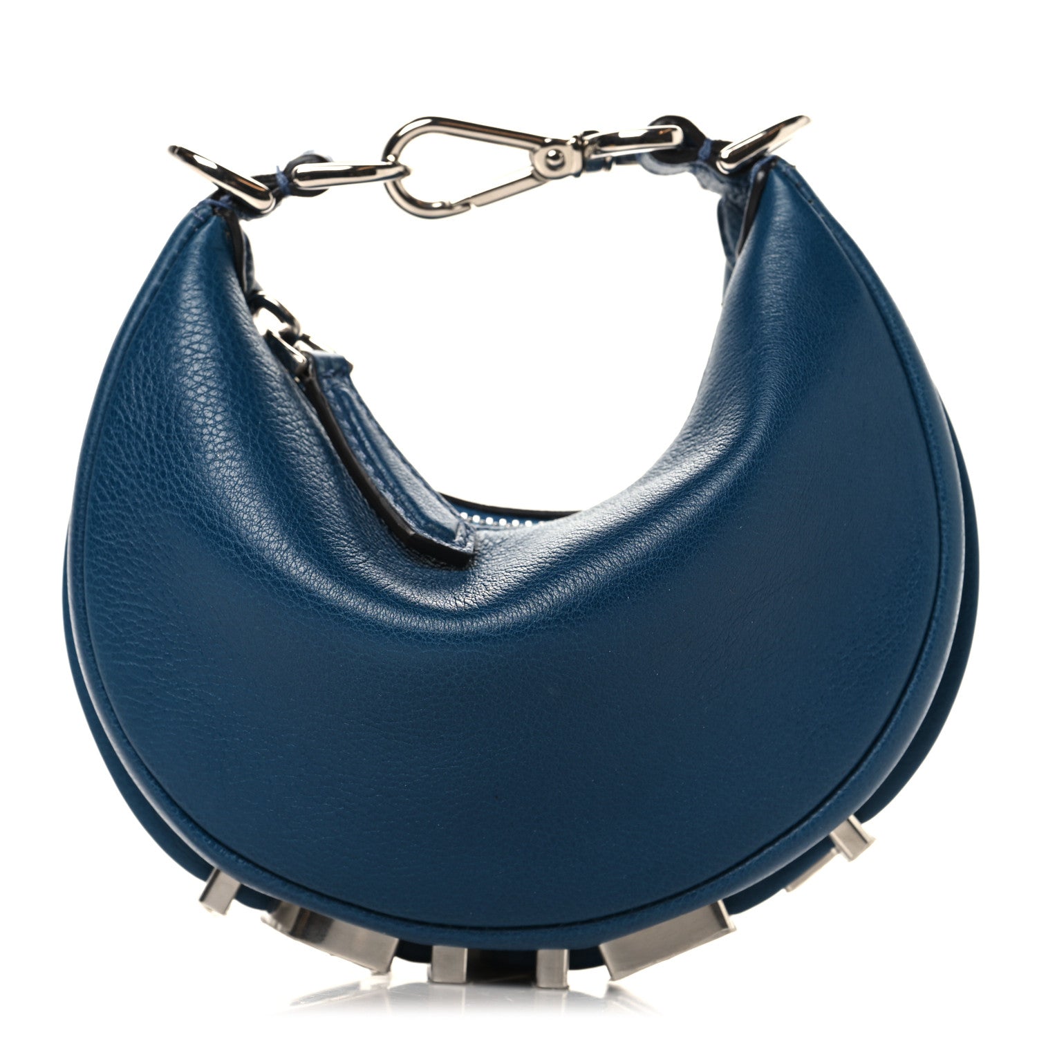 Fendi Vitello Grace Matte Nano Fendigraphy Hobo Charm Mirto 1 of 10