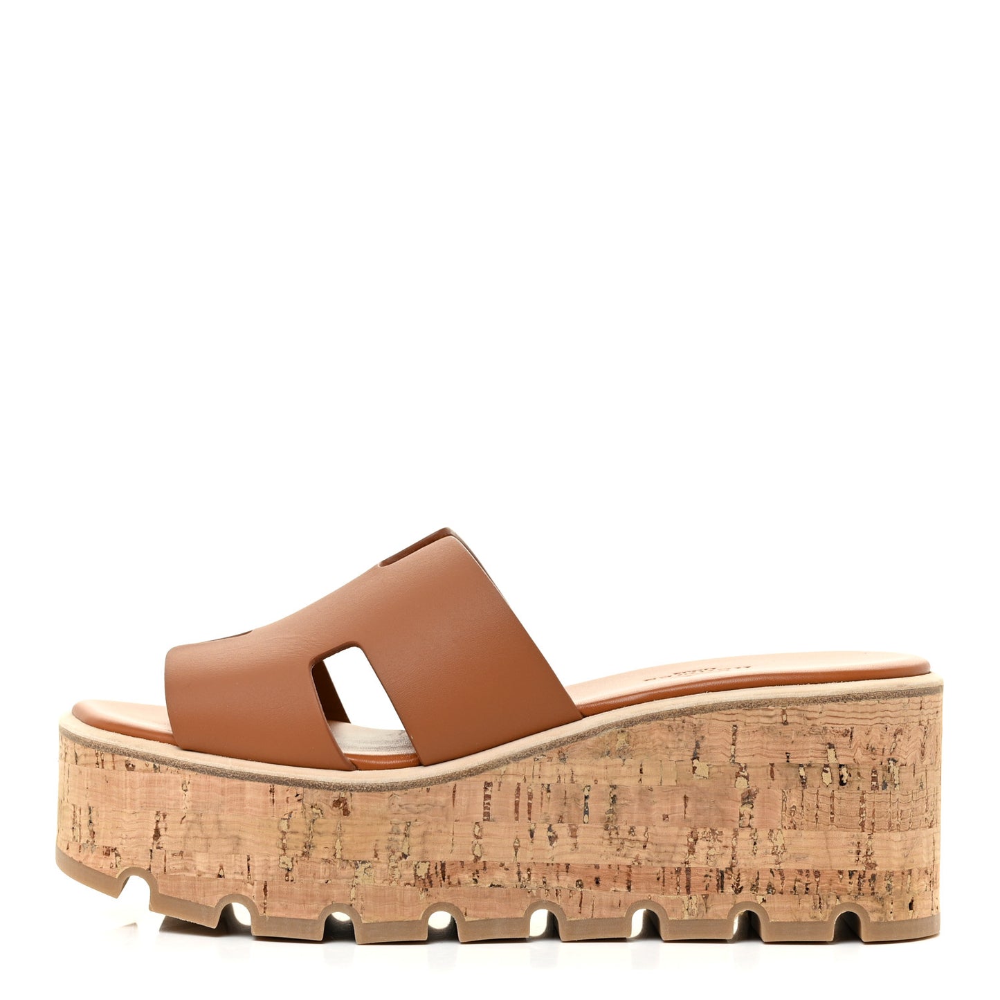 Calfskin Cork Eze 30 Sandals 36 Marron Glaise