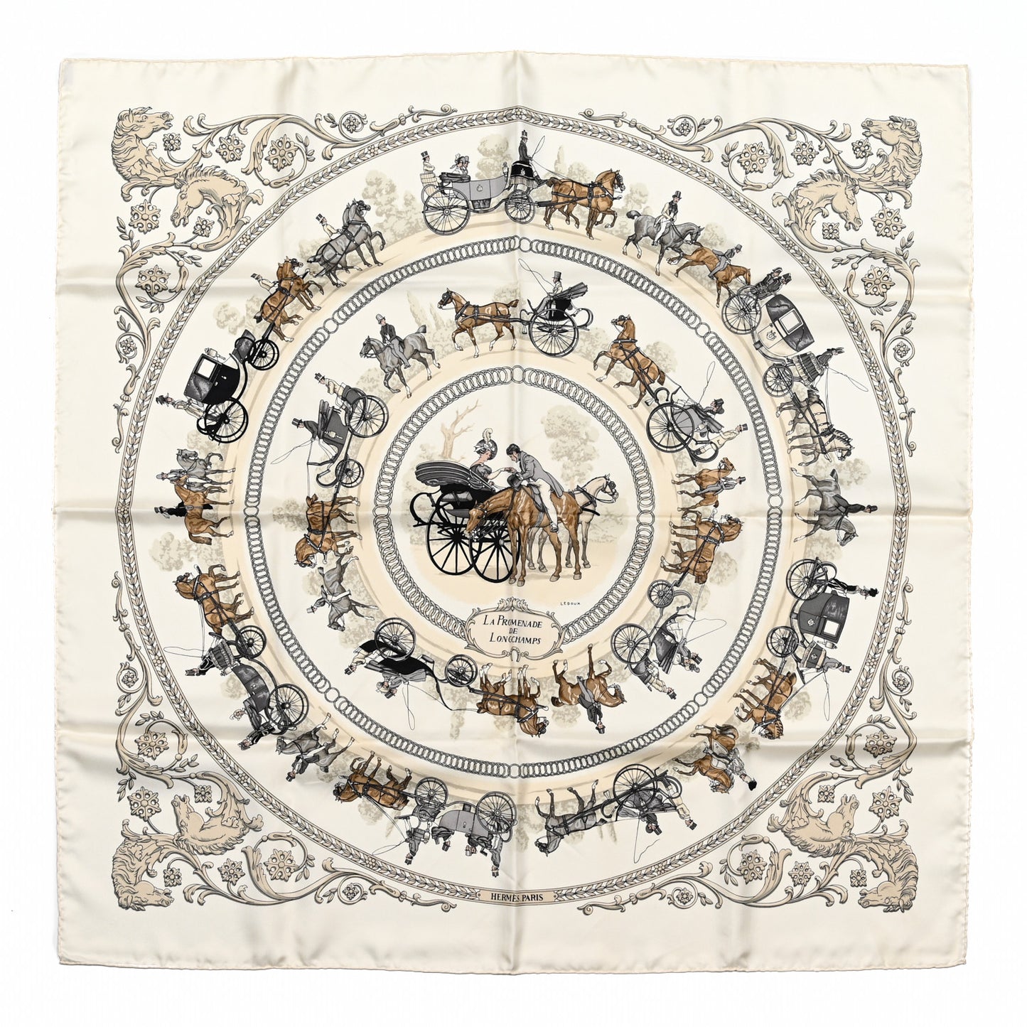 Silk La Promenade de Longchamps Scarf 90