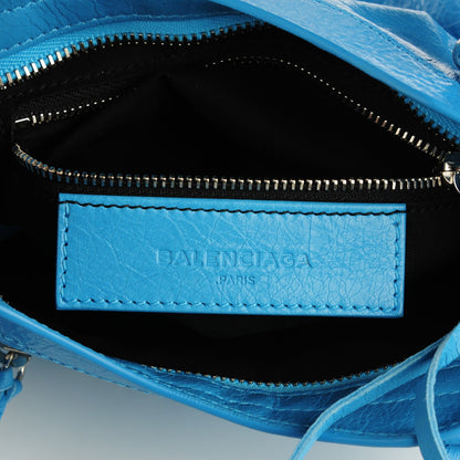 Balenciaga Agneau Classic Silver Hardware Mini City Bleu Azur Clair 8 of 10