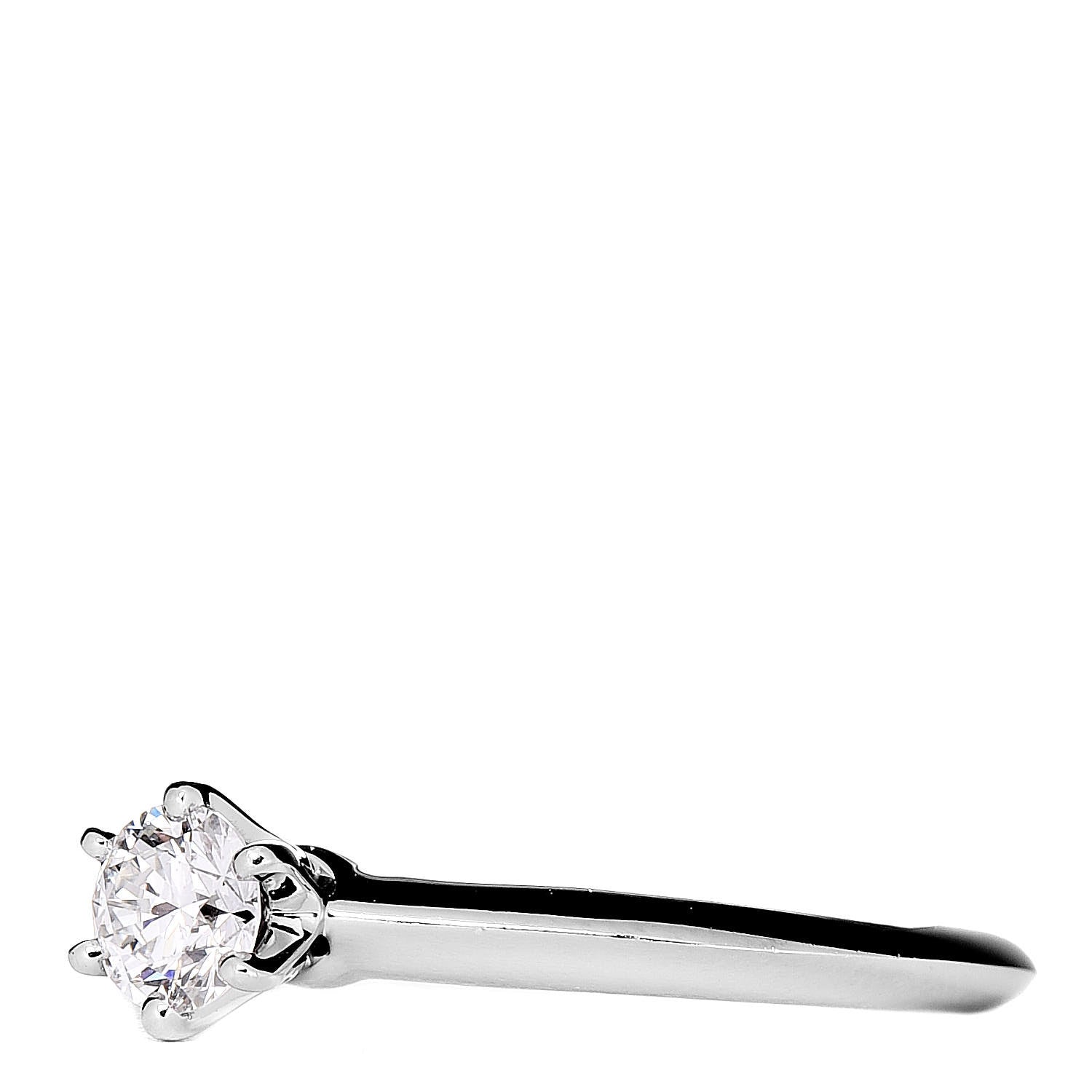 Tiffany Platinum Diamond .27ct Solitaire Engagement Ring 46 3.75 3 of 7