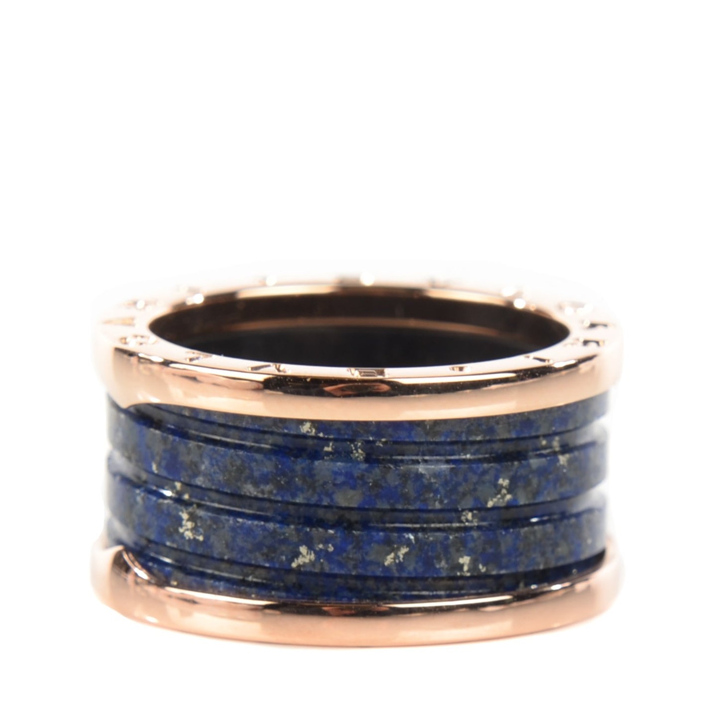 18K Rose Gold Lapis B.Zero1 Four-Band Ring 58 8.5