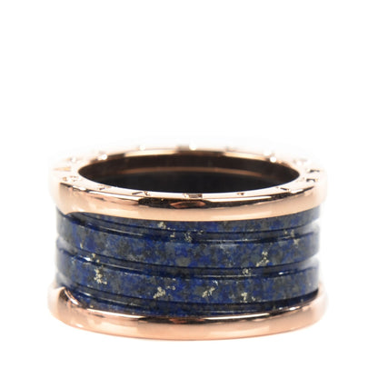 Bulgari 18K Rose Gold Lapis B.Zero1 Four-Band Ring 58 8.5 1 of 7