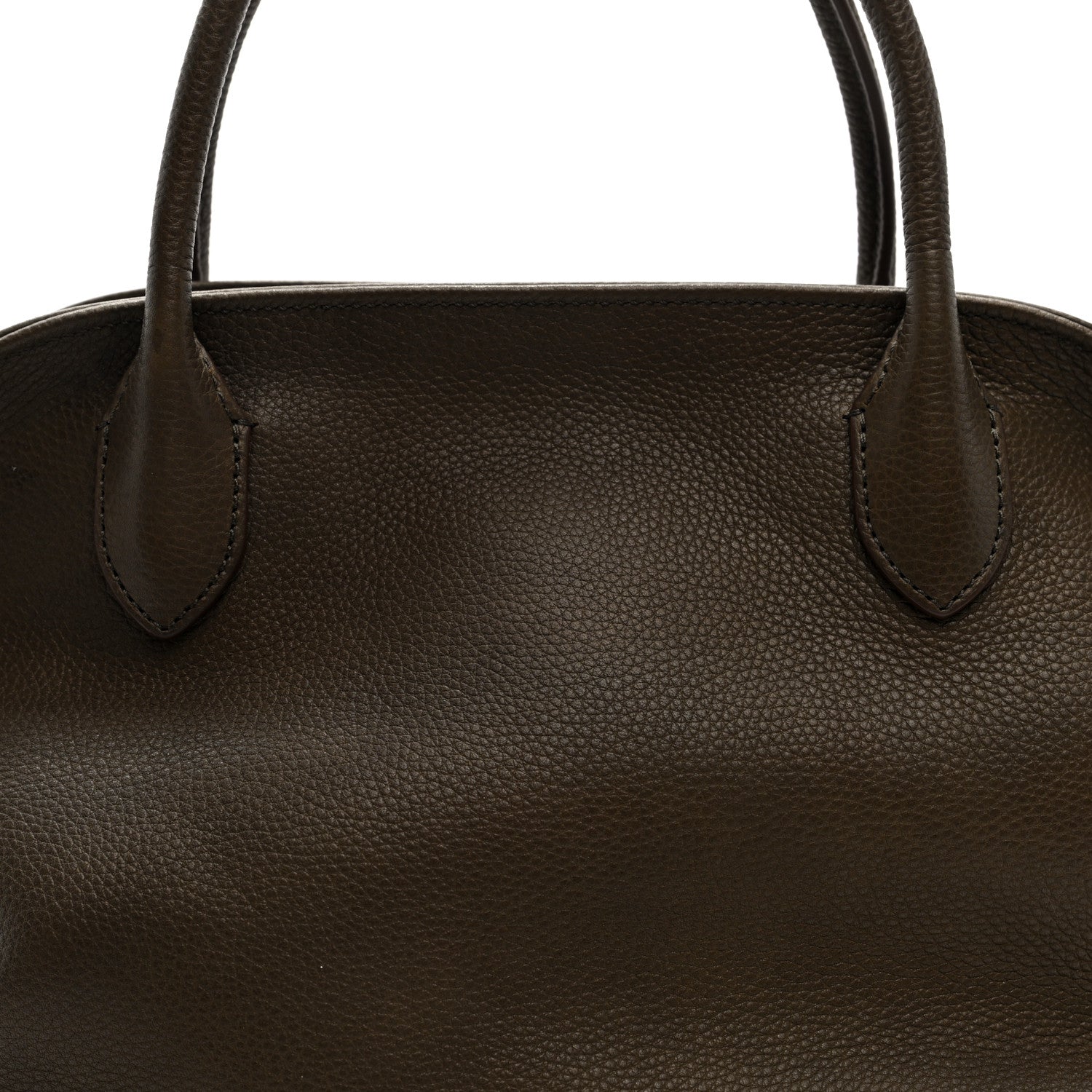 The Row Grained Saddle Calfskin Agnes Bag Truffle 8 of 10