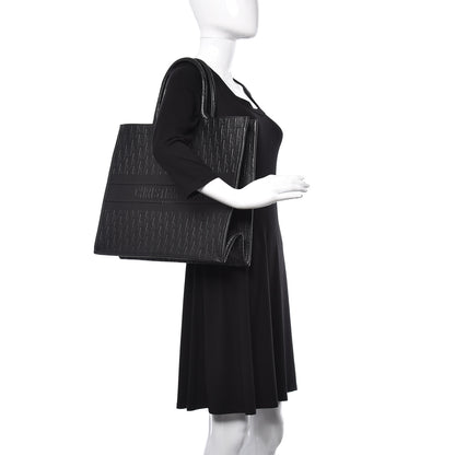 Christian Dior Oblique Calfskin Embossed Book Tote Black 2 of 9