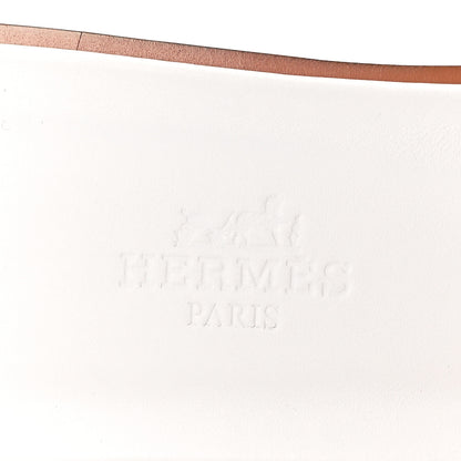 Hermes Box Calfskin Oran Sandals 36 White 7 of 8