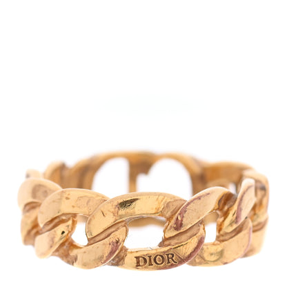 Christian Dior Metal Danseuse Etoile Chain Ring 57 8 Gold 3 of 4
