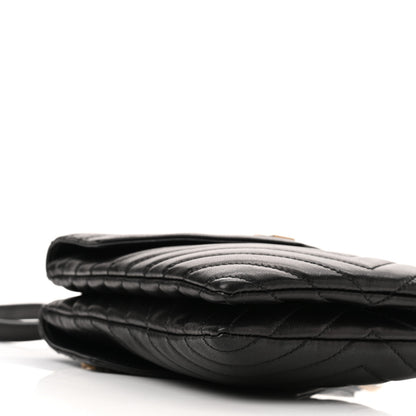 Saint Laurent Lambskin Quilted Double Flap Bag Black 9 of 10