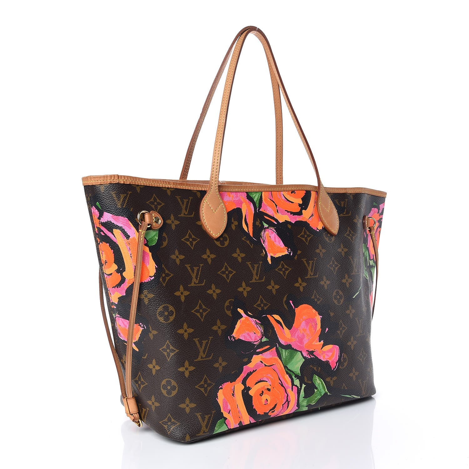 Louis Vuitton Monogram Roses Neverfull MM 3 of 11