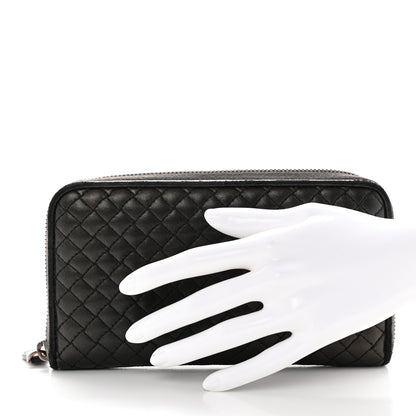 Bottega Veneta Nappa Bubble Quilted Zip Around Wallet Black 2 of 12