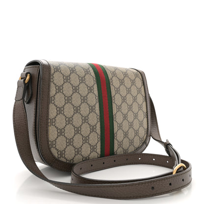 Gucci X BALENCIAGA BB Supreme Monogram Web Small Ophidia Shoulder Bag Beige New Acero 3 of 11