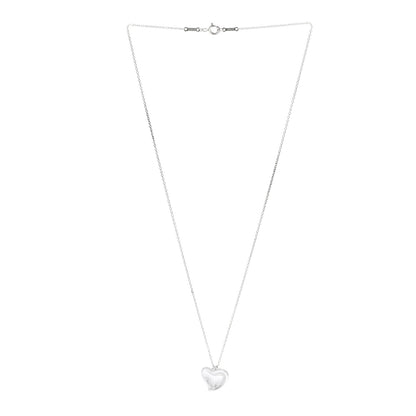 Tiffany Sterling Silver Elsa Peretti Full Heart Pendant Necklace 3 of 4
