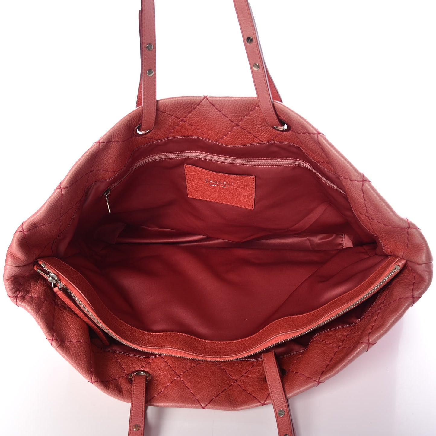 Glazed Calfskin XL On The Road Tote Pink