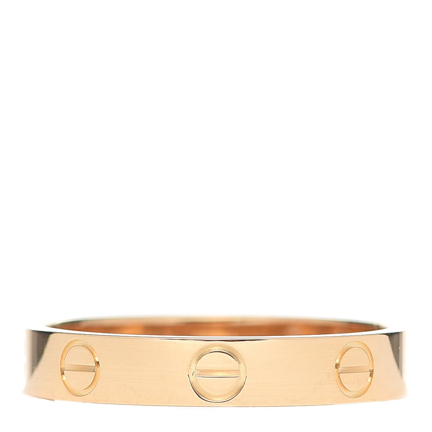 18K Yellow Gold 3.5mm LOVE Wedding Band Ring 56 7.5